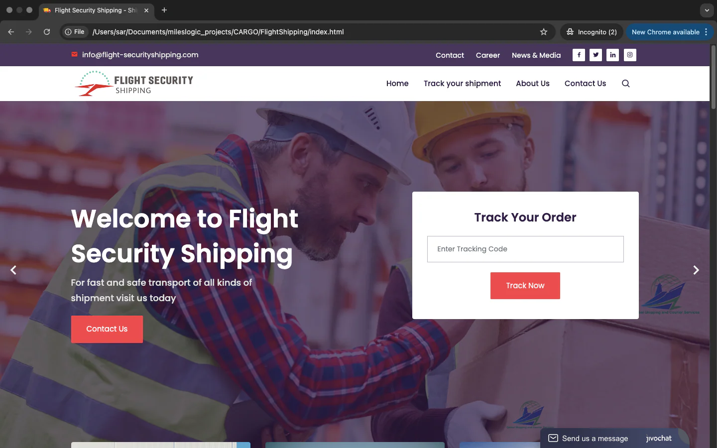 Logistics Website